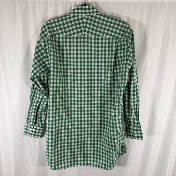 Robert Talbott Respoke Dress Shirt Men's Large Green Plaid Button Up Long Sleeve - Picture 7 of 9